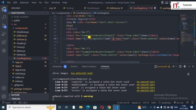 React JS Tutorial for beginners Hindi 2022 Part- 25 | Form validation hooks #reactjstutorial #react смотреть онлайн