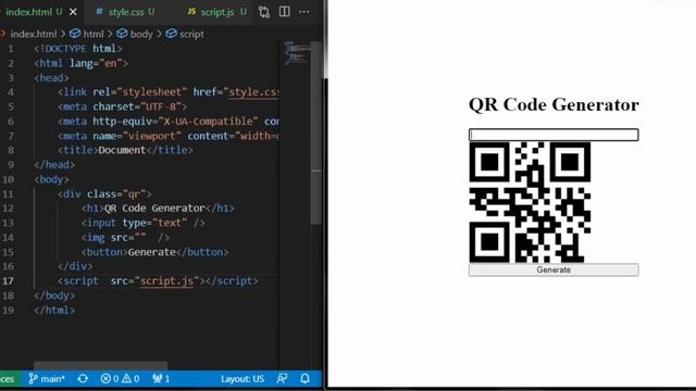 QR Code Generator using Html, Css and Javascript || codethis смотреть онлайн