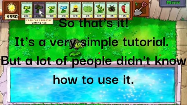 How to use Gatling Pea in Plants vs Zombies