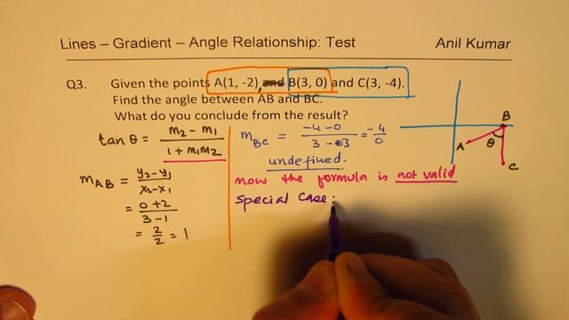 How do you find angle between lines when one is Vertical with undefined slope смотреть онлайн
