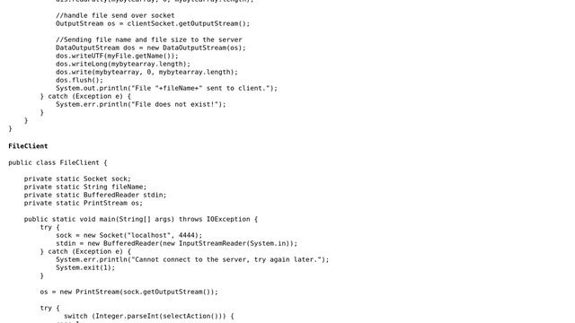 Code Review: Java multi-thread file server and client смотреть онлайн