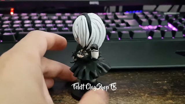 Nier Automata 2b Polymer Clay Nendoroid by Feldt смотреть онлайн