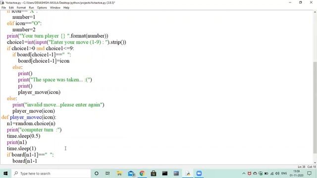 TIC-TAC-TOE - The Game - #12 python in telugu смотреть онлайн