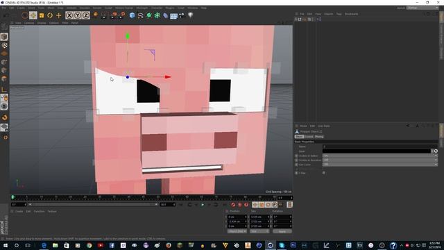 Cinema 4D Minecraft Pig Rig V2 смотреть онлайн