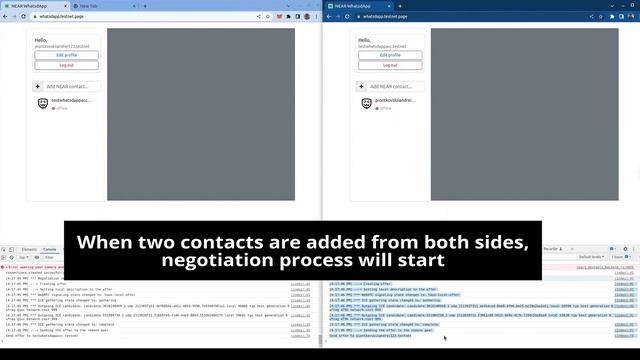 WhatsdApp (WebRTC p2p chat on the NEAR blockchain) смотреть онлайн