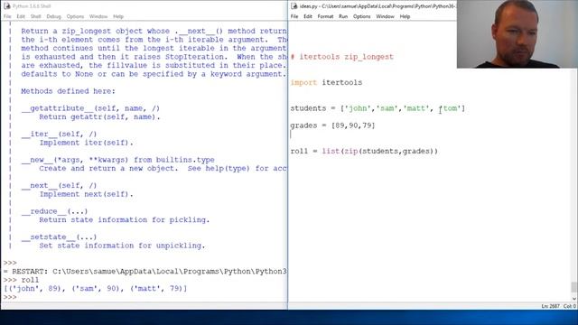 Python Basics Itertools Zip_longest смотреть онлайн