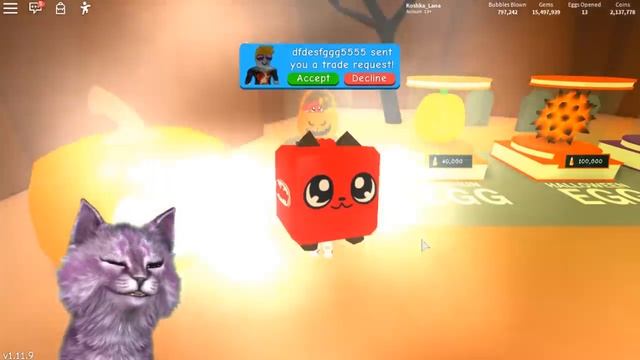 ХЭЛЛОУИНСКИЕ ПИТОМЦЫ В СИМУЛЯТОРЕ ЖВАЧКИ! roblox Bubble Gum Simulator смотреть онлайн