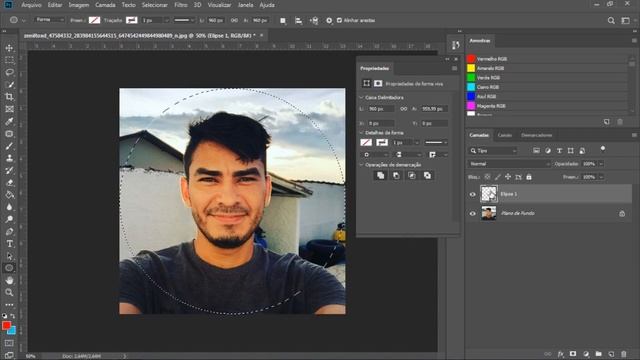 Como criar no Photoshop foto com borda colorida para do Instagram / Facebook / Twitter / Whatsapp смотреть онлайн