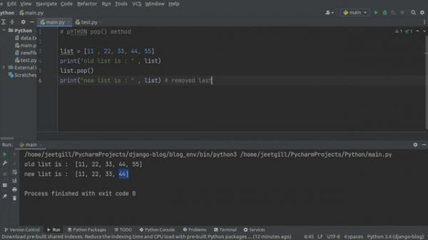 How to use pop( ) method in Python ? #python