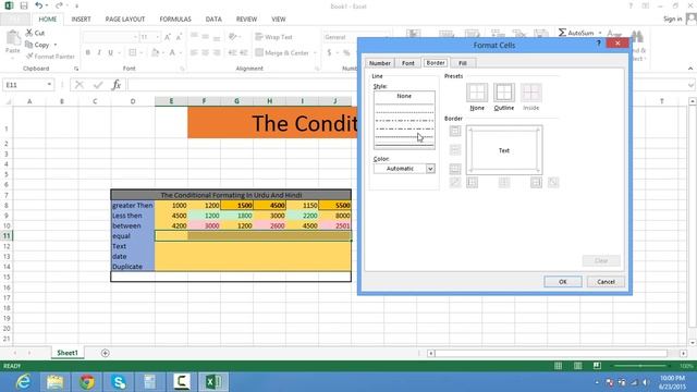 (The Conditional Formating) Microsoft Office Excel 2013 in Urdu & Hindi смотреть онлайн