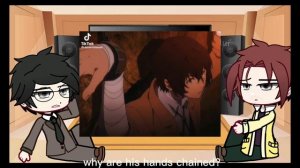 BSD react to dazai || Odasaku and ango react to dazai