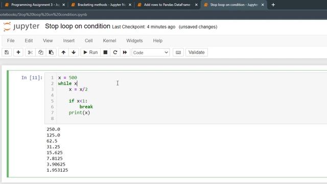 Exit a loop on Condition in Python смотреть онлайн