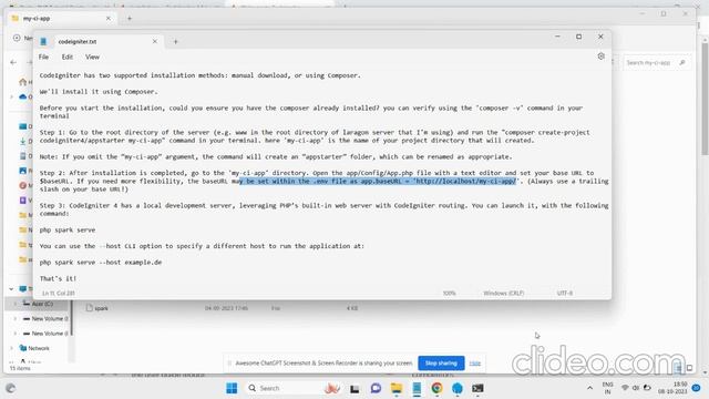 Codeigniter Installation Guide смотреть онлайн
