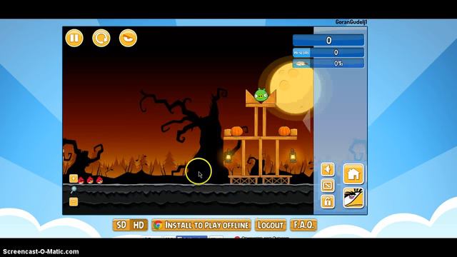 Angry Birds Chrome -Trick or Treat (Level 1-1) 3 stars смотреть онлайн