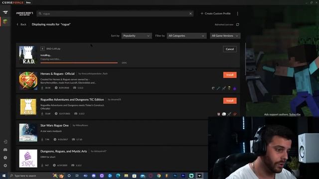 How to Install CurseForge & Roguelike Adventures and Dungeons - 2022 смотреть онлайн
