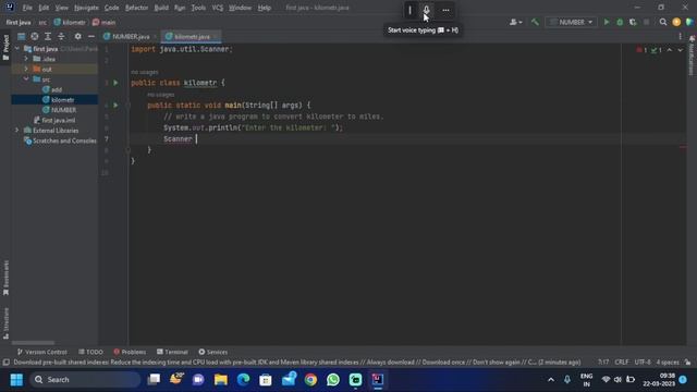 JAVA PROGRAM: Write a java program to convert kilometers to miles. смотреть онлайн