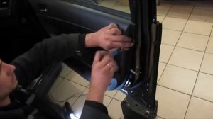 Снятие обшивки передней двери Mitsubishi Lancer X