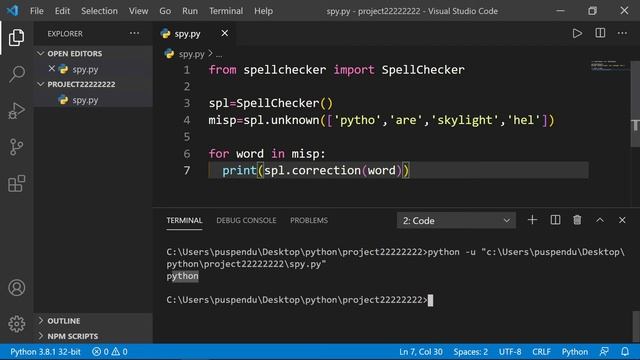 Building a Spellcheck Program in python смотреть онлайн