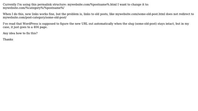 Wordpress: Changing Permalinks. Old links don't work смотреть онлайн