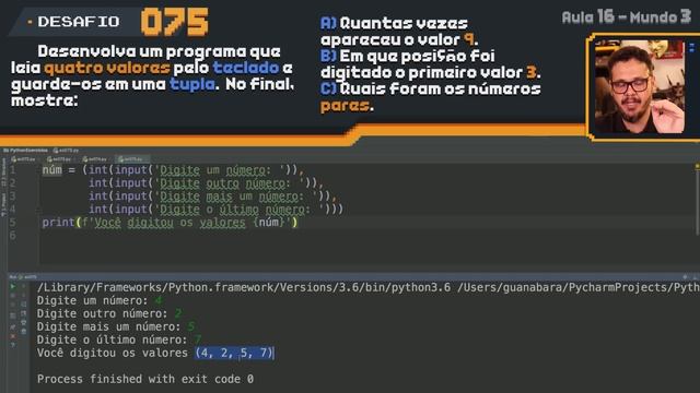 Exercício Python #075 - Análise de dados em uma Tupla смотреть онлайн