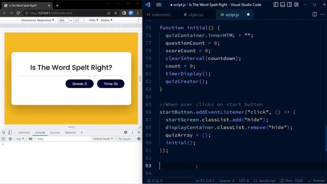 Is The Word Spelt Right | Word Game With Javascript смотреть онлайн