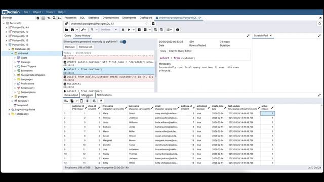 pgAdmin: Query Tool смотреть онлайн