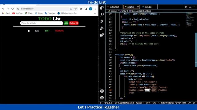 JavaScript for Beginners: Master Building a Todo List App in HTML, CSS & JS with LocalStorage смотреть онлайн