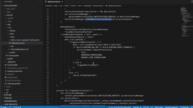 Display Local notification in flutter without third party lib using Kotlin & Swift смотреть онлайн