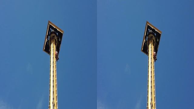 The scariest ride in 3D SBS video. Самый страшный аттракцион в 3D. смотреть онлайн