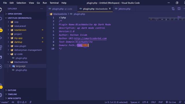 WordPress Premium Plugin Development Tutorials Bangla #38 Dark Mode Plugin смотреть онлайн