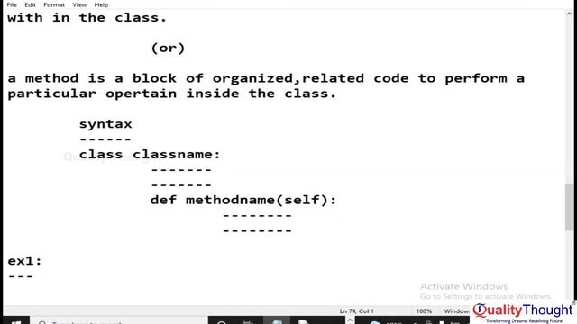Control Flow Classes Method & Objects | Advanced Python Tutorial for Beginners | Quality Thought смотреть онлайн