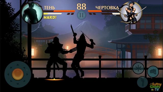 ОТШЕЛЬНИК ПОБЕЖДЕН! Видео игра Shadow Fight 2 бой с тенью от Funny Games TV смотреть онлайн