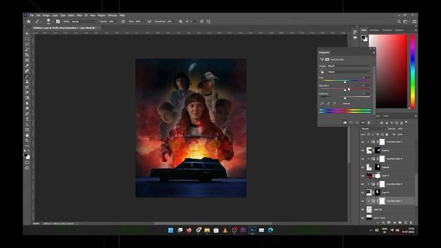 Stranger Things Movie Poster Design In Photoshop 2021 | #MoviePosterDesign | #TaraashaGraphics смотреть онлайн