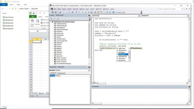 Excel VBA - How To Delete A File смотреть онлайн