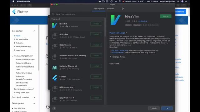 Installing Flutter and Dart Plugins for Android Studio смотреть онлайн
