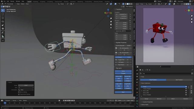 Стилизованный персонаж в Blender 4.0 смотреть онлайн