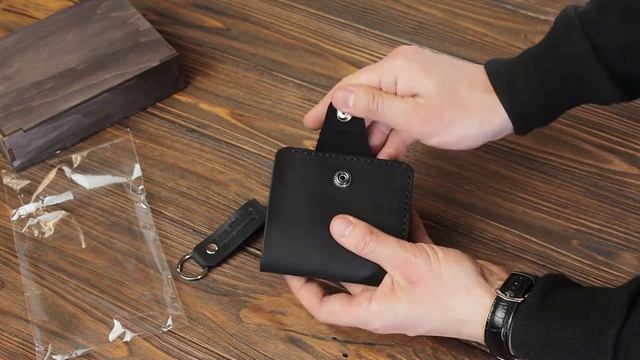 Кошелек мужской из матовой кожи ручной работы HELFORD Смит blk. Видео обзор кожаного кошелька. смотреть онлайн