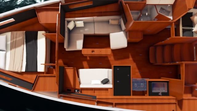 Парусная яхта Beneteau Oceanis 41.1 превью 3D смотреть онлайн