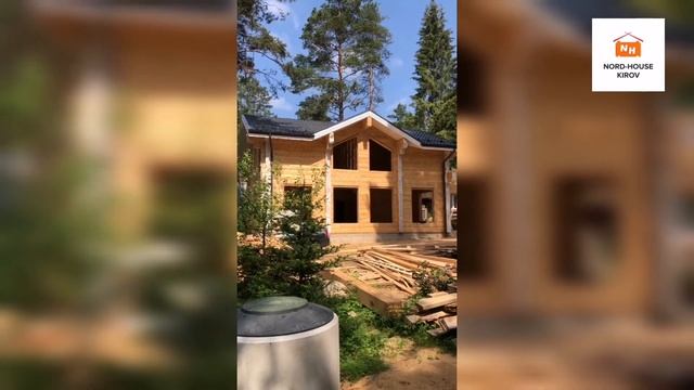 Дом из клеёного бруса 270х240 в Ленинградской области смотреть онлайн