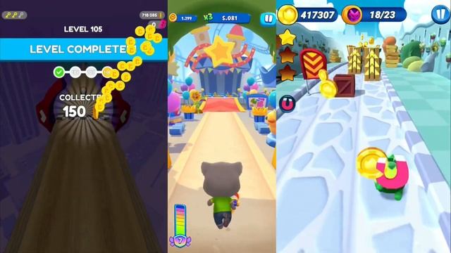 Talking Tom Blast Park vs Going Balls vs Om Nom Run (iOS, Android Gameplay #829) смотреть онлайн