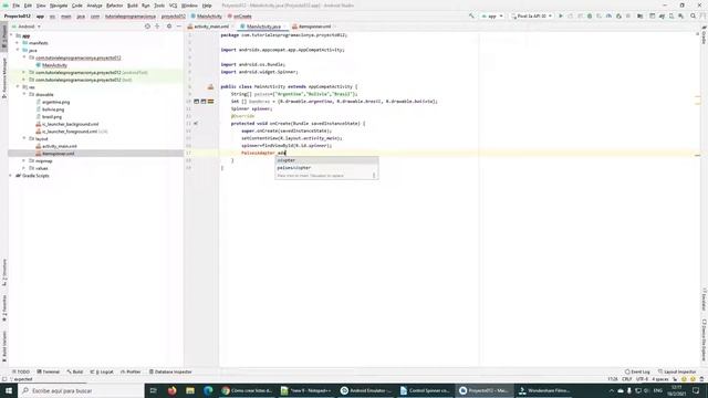 Curso de Android con Java: Control Spinner con items compuestos por una imagen y un TextView смотреть онлайн
