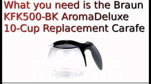 Braun 3104 and 3105 Replacement Carafes