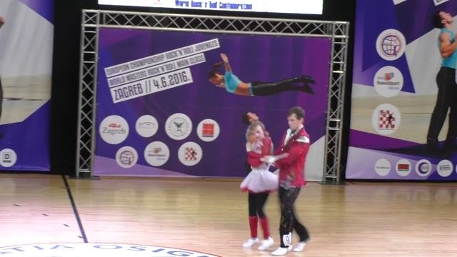 ALEKSEEV Dmitry TIKHONOVA Ekaterina Zagreb 2016 World Masters Rock n Roll foot technique смотреть онлайн