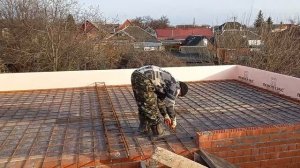 Как заливают плиту перекрытия между 1 и 2 этажом часть 2