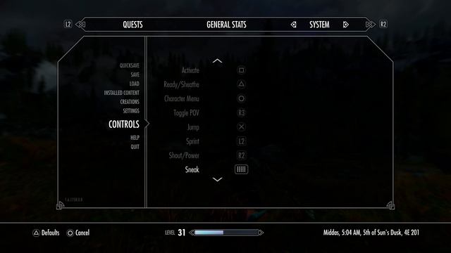 Skyrim PS4 Best Controller Layout For Combat+hand Health.