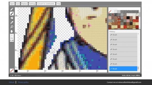 Convert any image to Minecraft Blocks