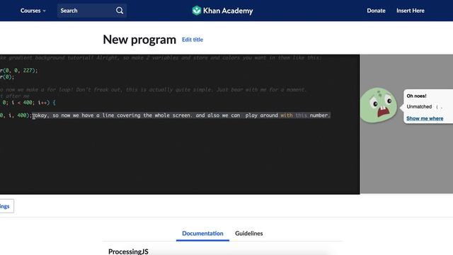 Khan Academy Programming tutorial #1. Gradient Background. смотреть онлайн