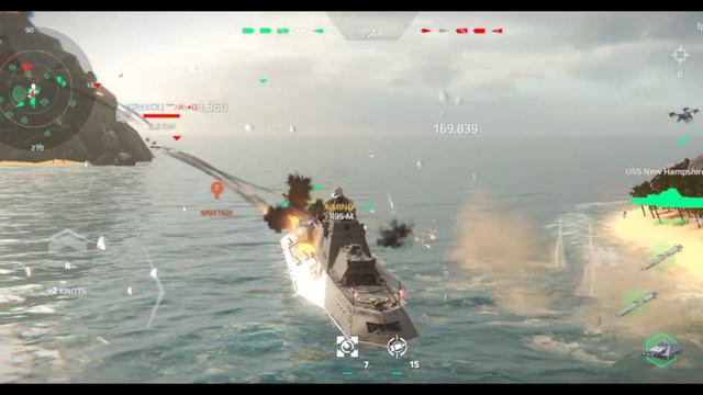 Look at It just Climbing Up on USS New Hampshire 🧐🤣 - Modern Warships funny moments смотреть онлайн