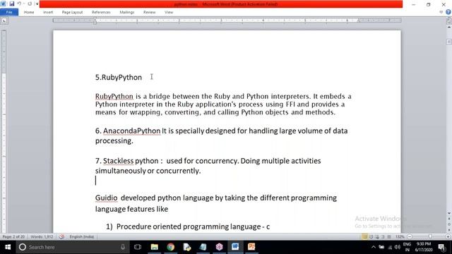 PYTHON tutorials || Demo - 3 || by Mr. Wilson On 17-06-2020 @9PM смотреть онлайн