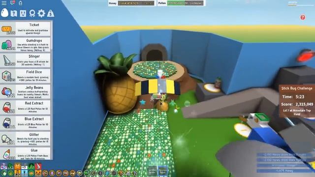 We Destroy Stick Bug In Roblox Bee Swarm Simulator смотреть онлайн
